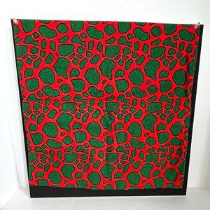 Ethnic Design Cotton Fabric Geometric Green Red Kenya Zippered Pillow Case New